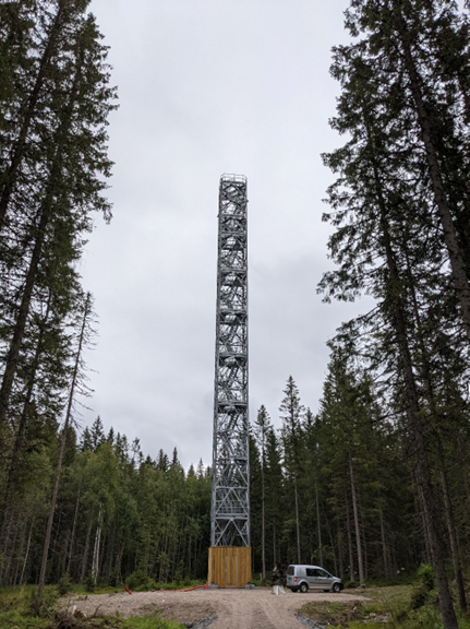 The 42 m ICOS tower at Hurdal 